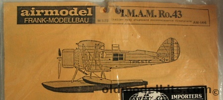 Airmodel 1/72 IMAM Ro-43 with Resin Details - Bagged, AM-146 plastic model kit